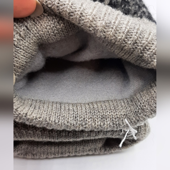 Handmade Women's Warm Wool Mittens Recycled Vintage Wool Sweater Mitts Lined - Picture 5 of 5